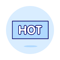 Hot Rectangle Sign Illustration from UX Duotone Set