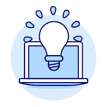 Laptop Idea Illustration from UX Duotone Set