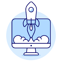 App Launch Imac Illustration from UX Duotone Set