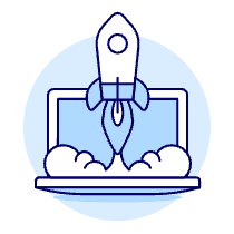 App Launch Laptop Illustration from UX Duotone Set