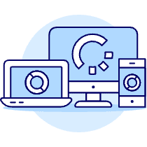 Responsive App Illustration from UX Duotone Set