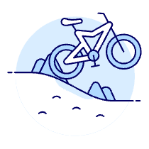 Bike Mountain Illustration from UX Duotone Set