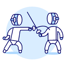 Sports Swordsmanship 3 Illustration from UX Duotone Set