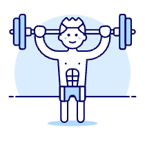 Training Bodybuilder 1 Illustration from UX Duotone Set