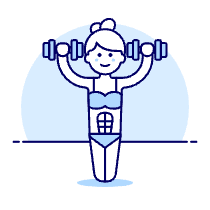 Training Bodybuilder 2 Illustration from UX Duotone Set