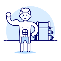 Training Bodybuilder 7 Illustration from UX Duotone Set