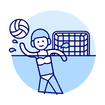 Sports Water Volleyball 1 Illustration from UX Duotone Set