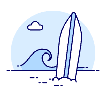 Surfing Illustration from UX Duotone Set