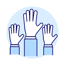 Raise Hands Illustration from UX Duotone Set