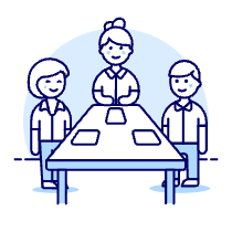 Meeting Table 3 Illustration from UX Duotone Set