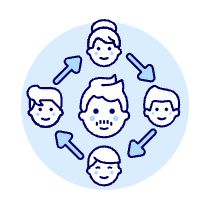 Team Hierarchy 2 1 Illustration from UX Duotone Set