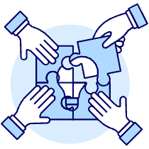 Team Idea Puzzle 1 Illustration from UX Duotone Set