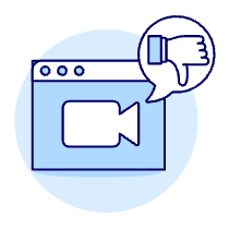 Video Browser Dislike Illustration from UX Duotone Set