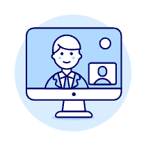 Video Call Imac Illustration from UX Duotone Set
