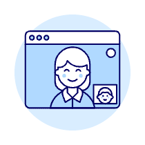 Video Conference Browser 1 1 Illustration from UX Duotone Set