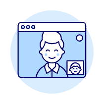 Video Conference Browser 1 4 Illustration from UX Duotone Set