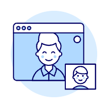 Video Conference Browser 2 4 Illustration from UX Duotone Set