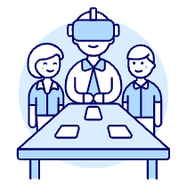 Virtual Converence 1 Illustration from UX Duotone Set