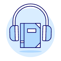 Audio Book Illustration from UX Duotone Set