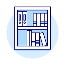 Book Shelf Illustration from UX Duotone Set