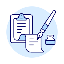 Ink Writing Illustration from UX Duotone Set