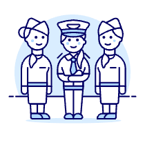 Pilot And Crew 1 Illustration from UX Duotone Set