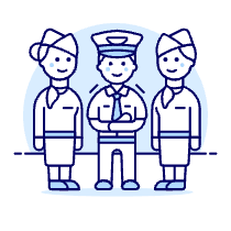 Pilot And Crew 4 Illustration from UX Duotone Set