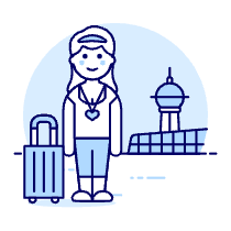 Airport Passenger 4 Illustration from UX Duotone Set