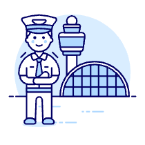 Pilot And Airport 1 Illustration from UX Duotone Set