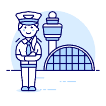 Pilot And Airport 4 Illustration from UX Duotone Set