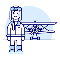 Pilot And Propeller 1 Illustration from UX Duotone Set
