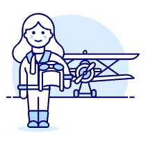 Pilot And Propeller 4 Illustration from UX Duotone Set