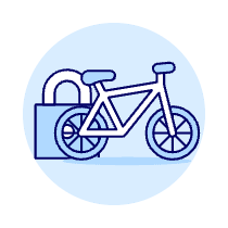 Bike Padlock Illustration from UX Duotone Set