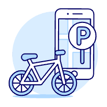 Bike Parking Location Illustration from UX Duotone Set