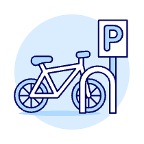 Bike Parking Illustration from UX Duotone Set