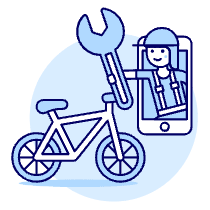 Bike Repair App 4 Illustration from UX Duotone Set