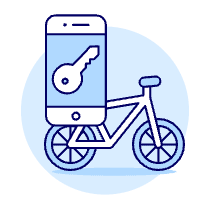 Bike Smark Lock Illustration from UX Duotone Set