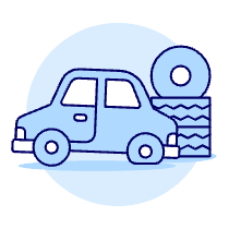 Car Flat Tire Illustration from UX Duotone Set