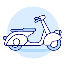 Blue Scooter Illustration from UX Duotone Set
