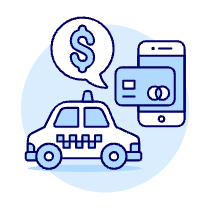 Taxi Online Payment Illustration from UX Duotone Set