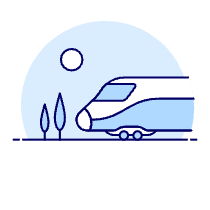 Bullet Train Illustration from UX Duotone Set
