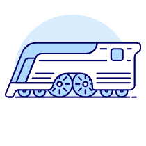 Future Train Illustration from UX Duotone Set