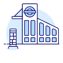 Subway Entrance Illustration from UX Duotone Set