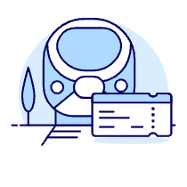 Train Ticket Illustration from UX Duotone Set