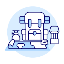 Backpack Trip Illustration from UX Duotone Set