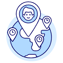 Pinned Timezone 1 Illustration from UX Duotone Set