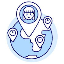 Pinned Timezone 4 Illustration from UX Duotone Set