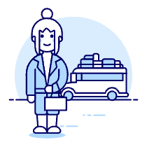 Bus Traveler 1 Illustration from UX Duotone Set