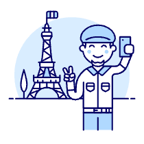 Eifel Selfie 4 Illustration from UX Duotone Set