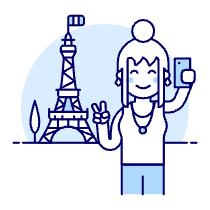 Eifel Selfie 5 Illustration from UX Duotone Set